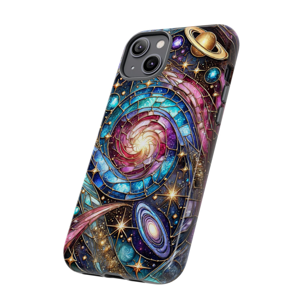 Stained Glass Celestial iPhone Case – Galaxy 3D Full-Wrap Protective Phone Cover