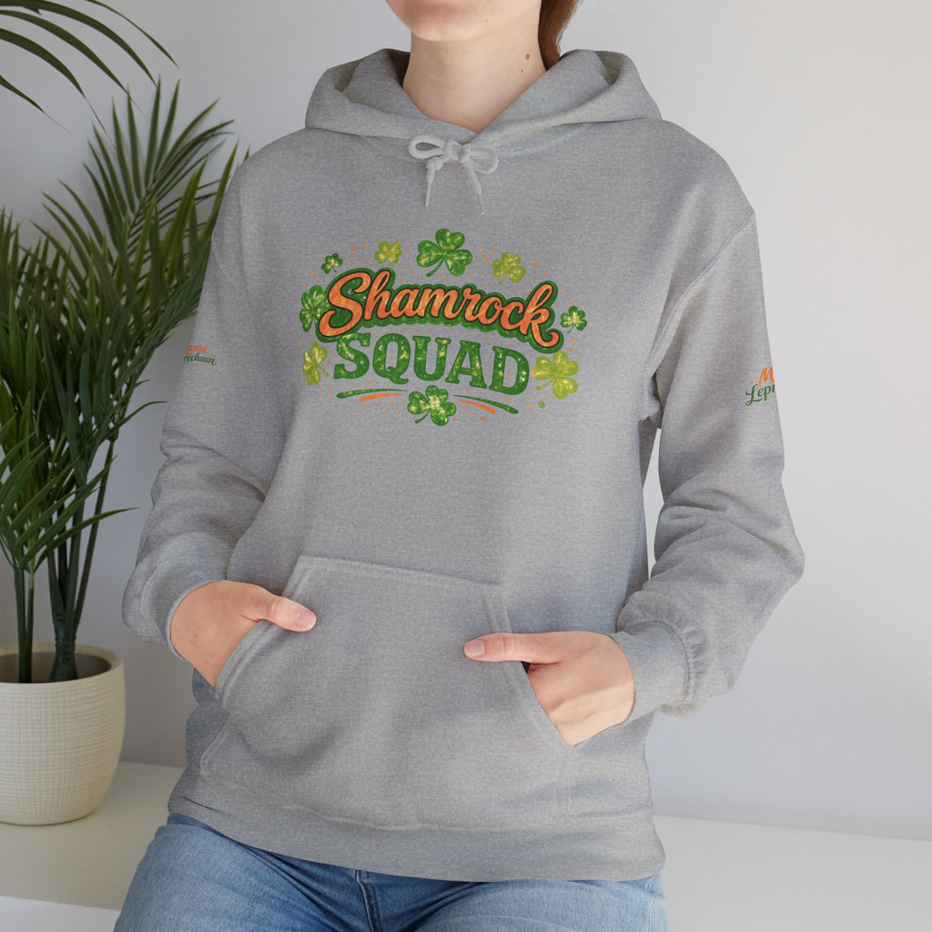 Mama Leprechaun Shamrock Squad Hoodie - St. Patrick's Day Clover Design