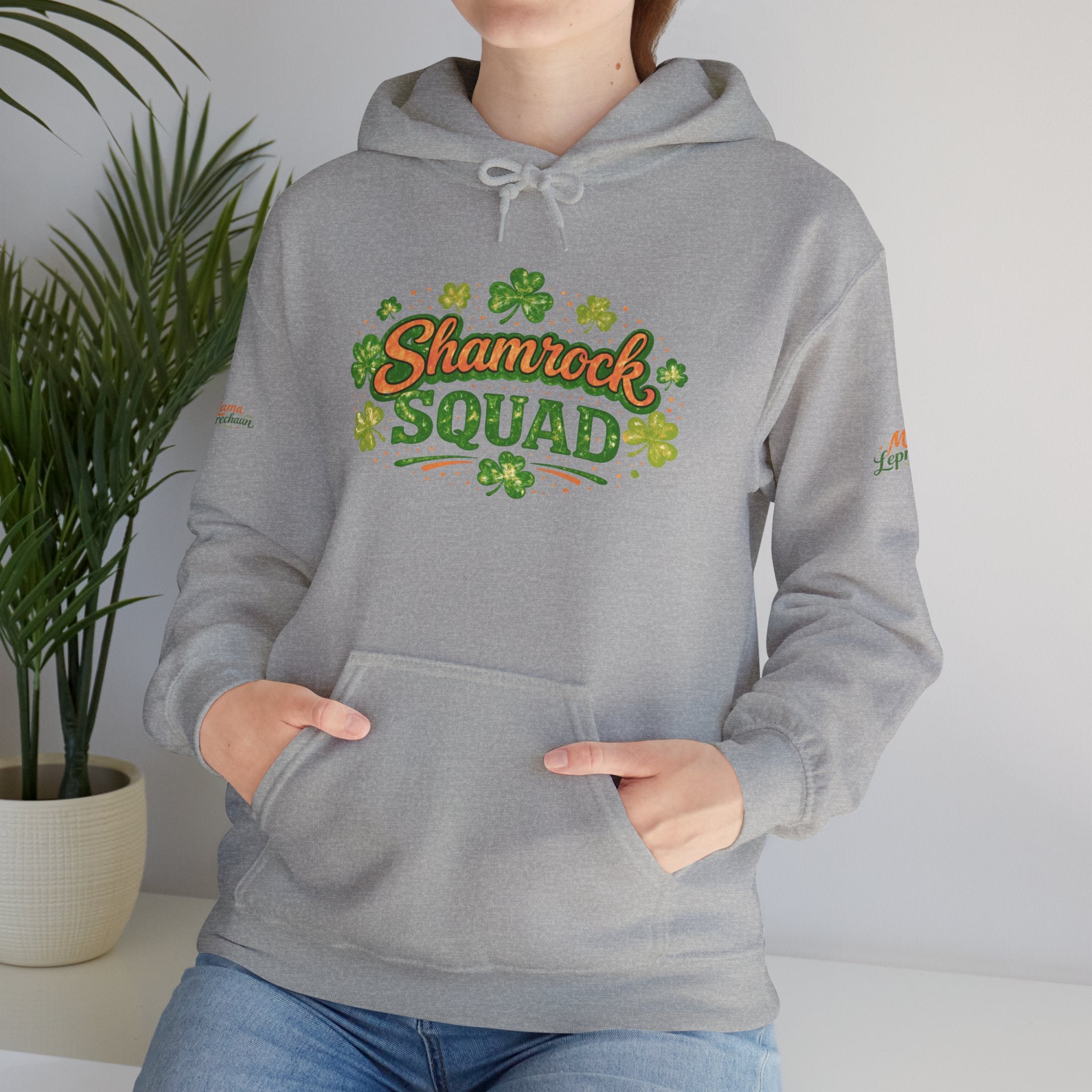 Mama Leprechaun Shamrock Squad Hoodie - St. Patrick's Day Clover Design