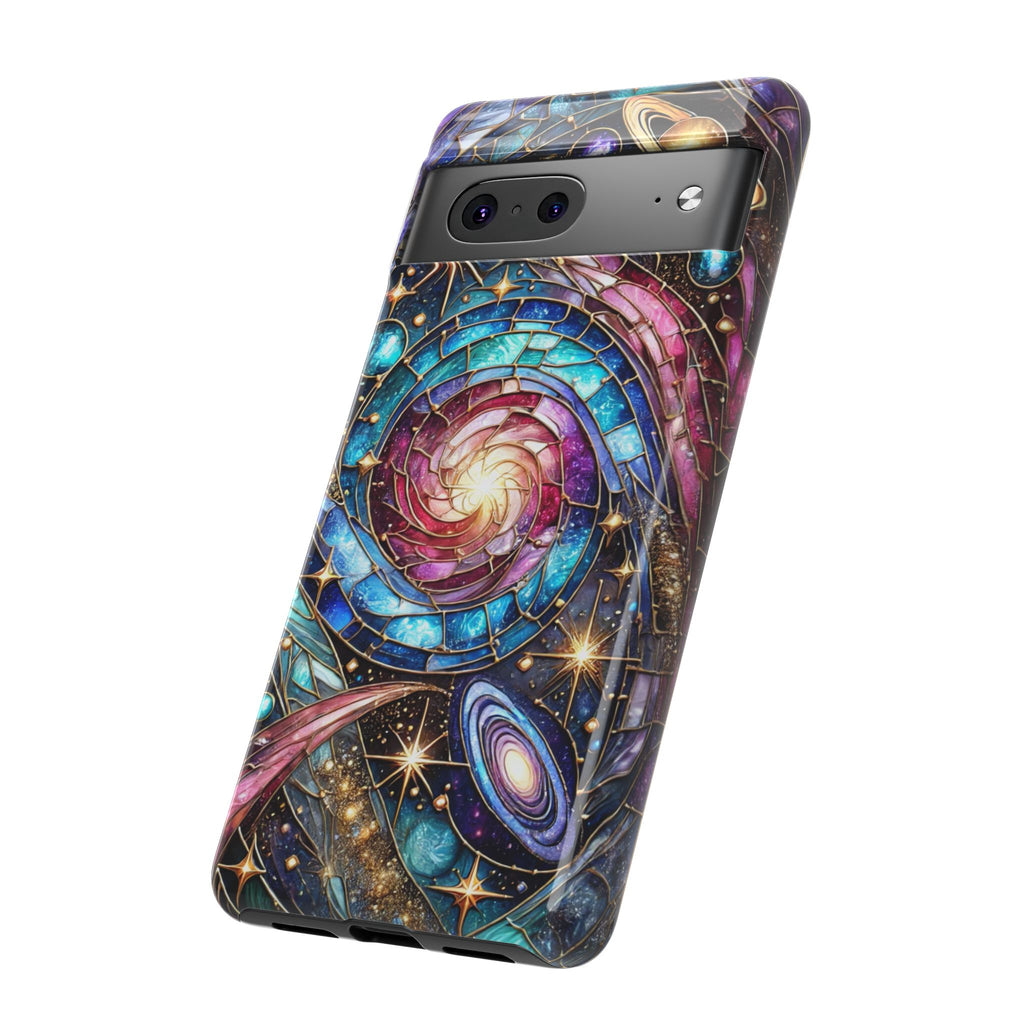 Stained Glass Celestial Android Phone Case – 3D Galaxy Full-Wrap Protective Cover with TPU Liner