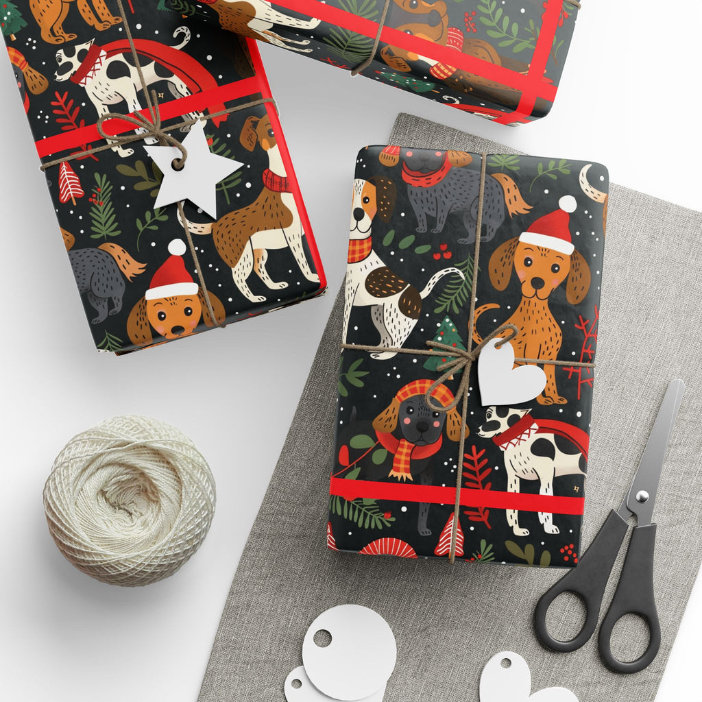 Holiday Dachshund Wrapping Paper Roll — Cute Wiener Dog Christmas Gift Wrap