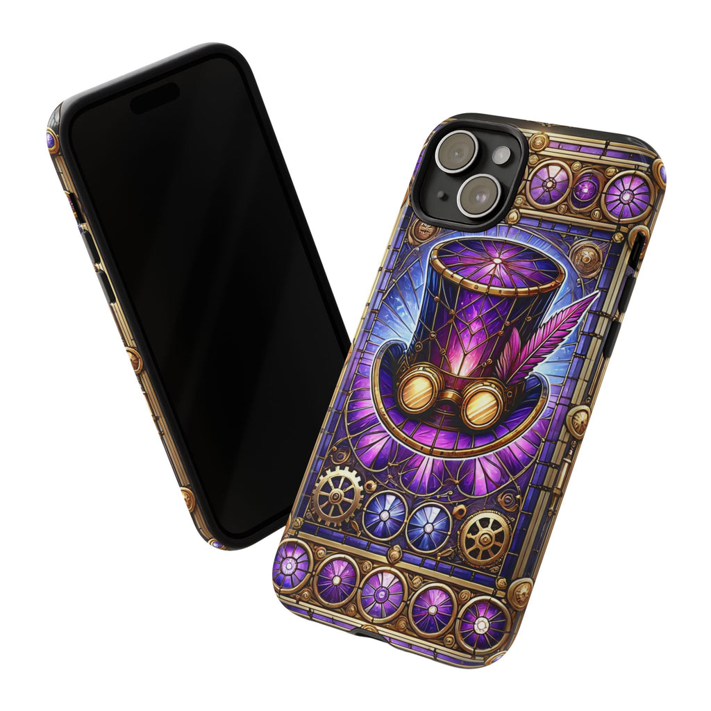 Stained Glass Steampunk iPhone Case – 3D Full-Wrap Protective Phone Cover With TPU Liner