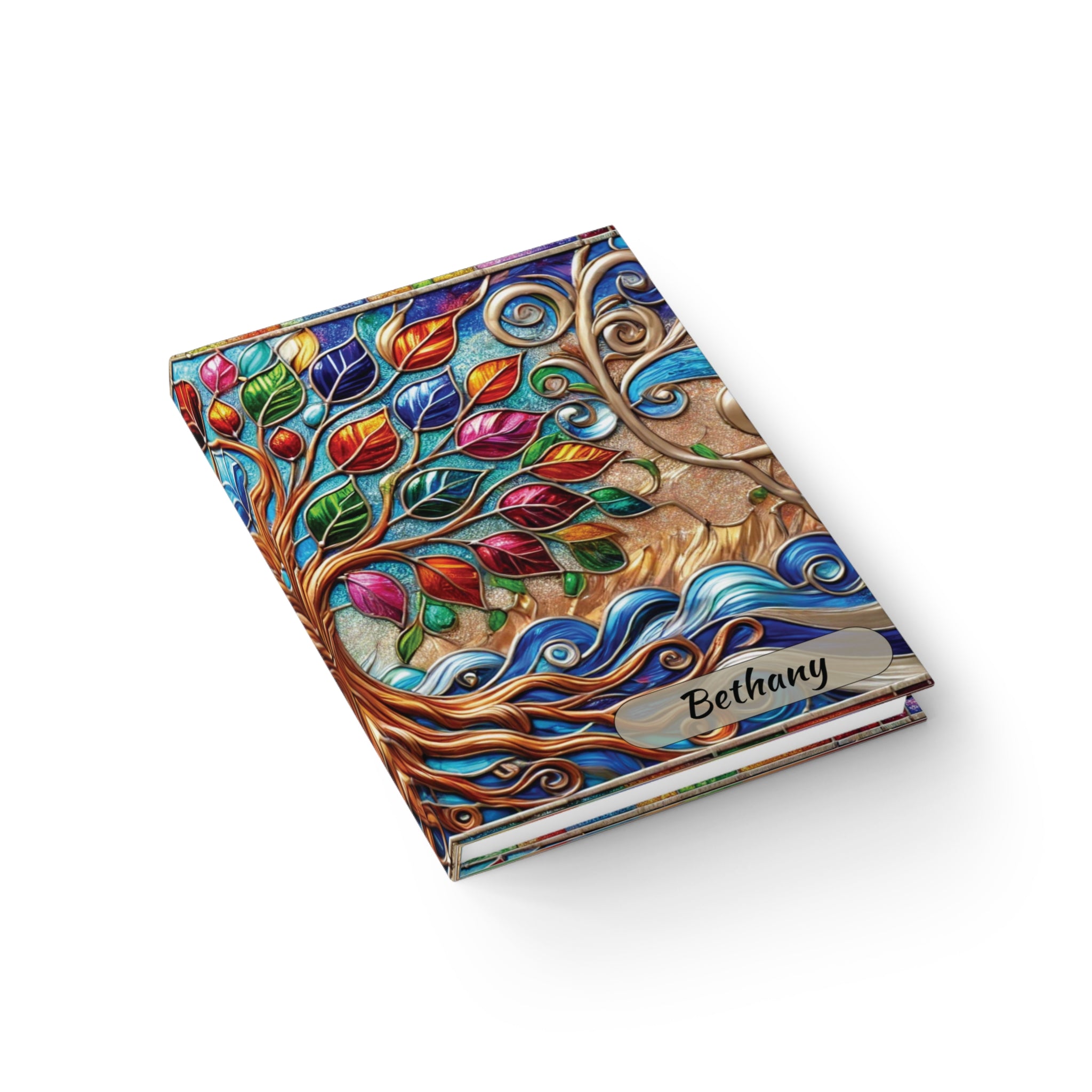 Personalized Vibrant Tree of Life Journal, Nature-Inspired Notebook, Gift for Writers Dreamers and Artists