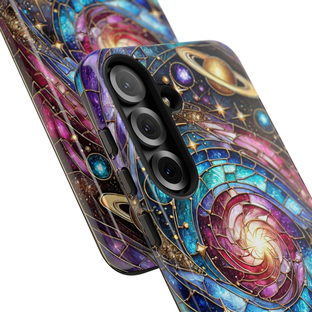 Stained Glass Celestial Android Phone Case – 3D Galaxy Full-Wrap Protective Cover with TPU Liner