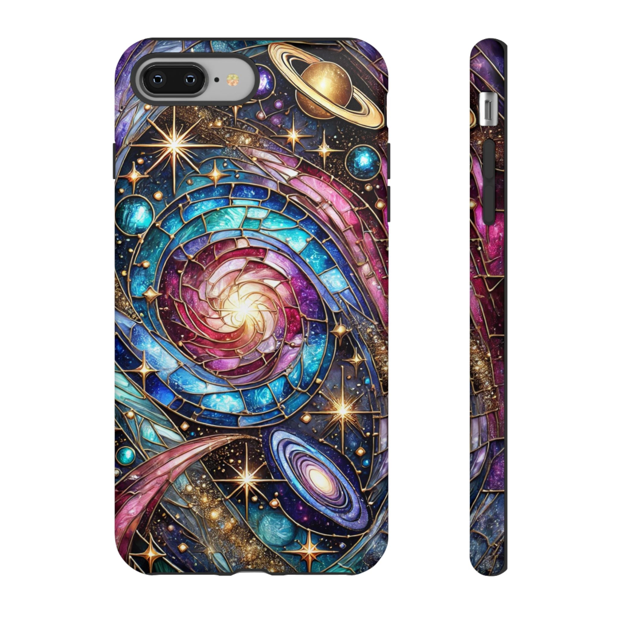 Stained Glass Celestial iPhone Case – Galaxy 3D Full-Wrap Protective Phone Cover