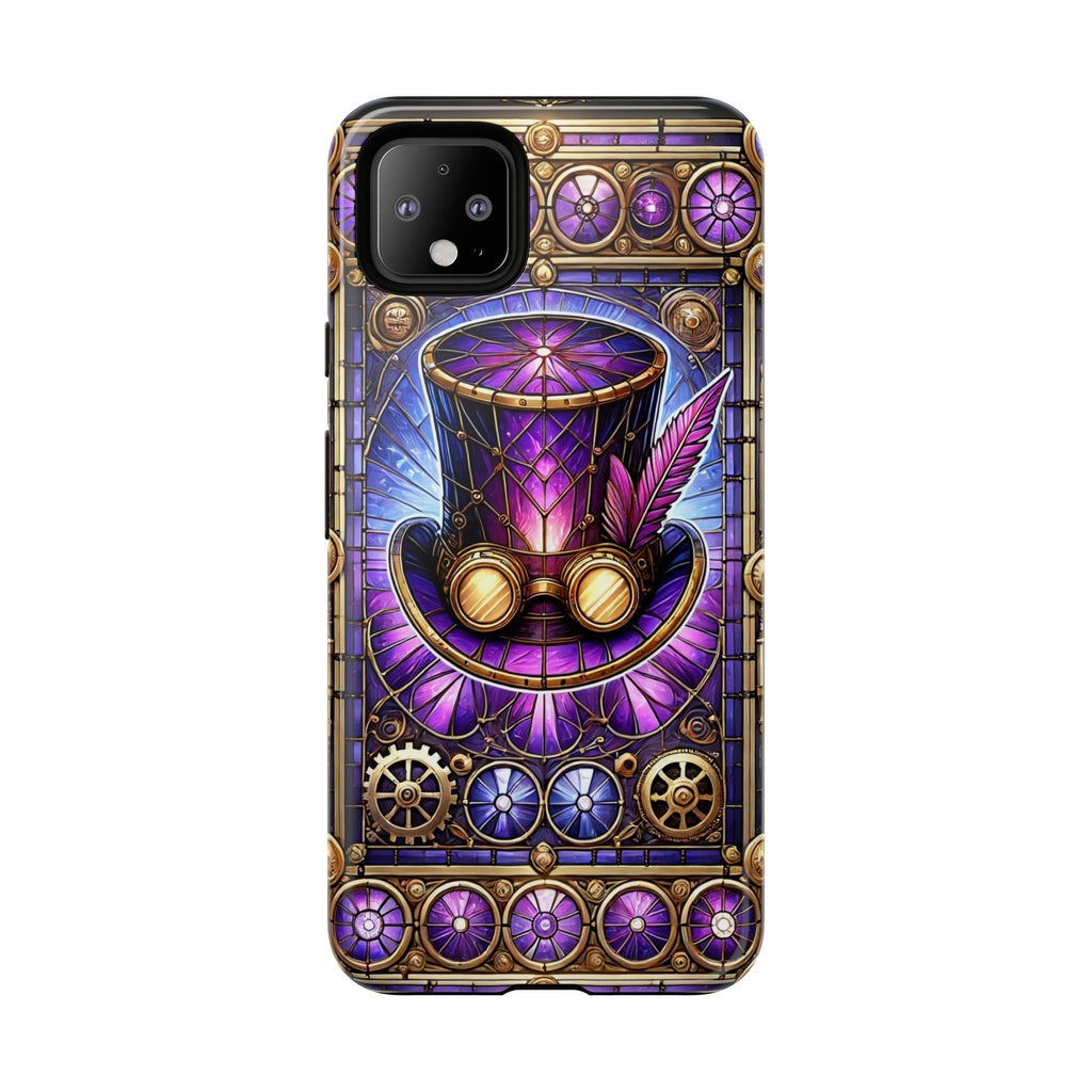 Stained Glass Steampunk Android Phone Case – 3D Full-Wrap Protective Cover with TPU Liner