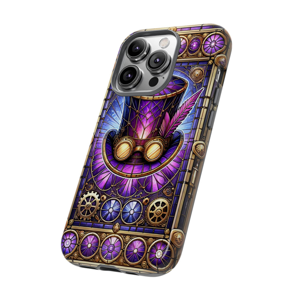 Stained Glass Steampunk iPhone Case – 3D Full-Wrap Protective Phone Cover With TPU Liner