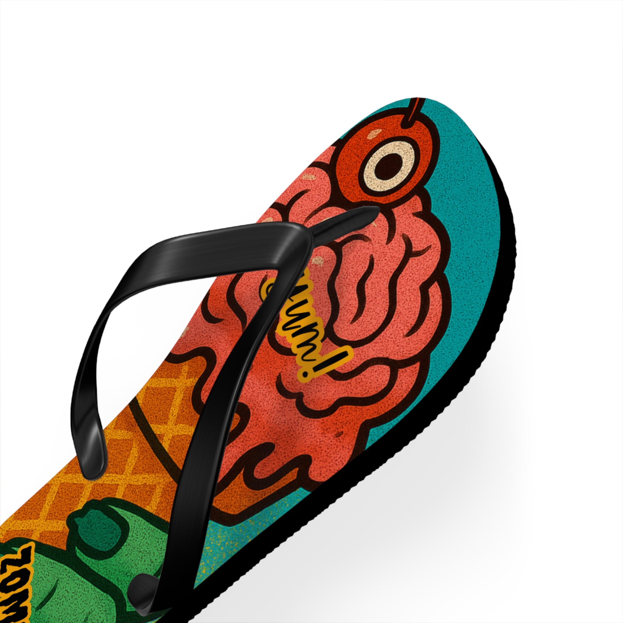 Zombie Ice Cream Flip Flops - Fun Summerween Footwear