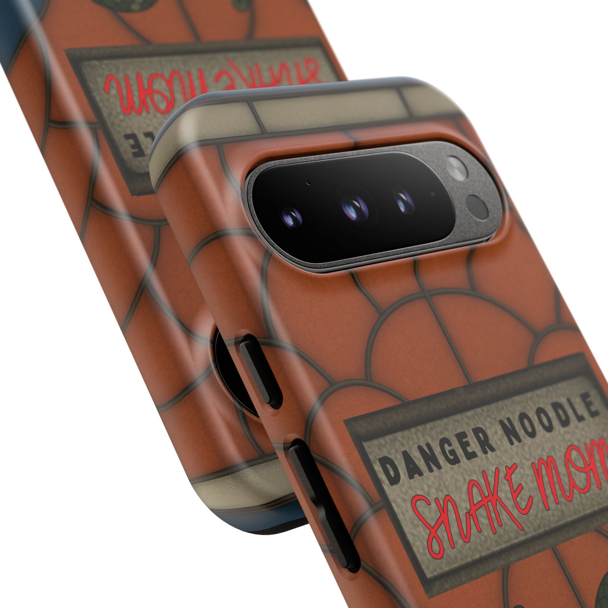 Danger Noodle Snake Mom Phone Case | Snakes Are Beautiful |Stained Glass Snake Art | Funny Snake Lover Gift |  Reptile Mom Phone Cover