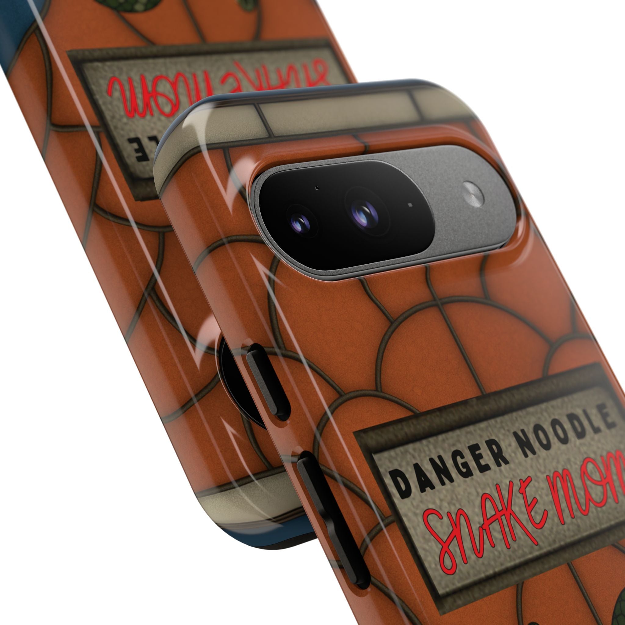 Danger Noodle Snake Mom Phone Case | Snakes Are Beautiful |Stained Glass Snake Art | Funny Snake Lover Gift |  Reptile Mom Phone Cover