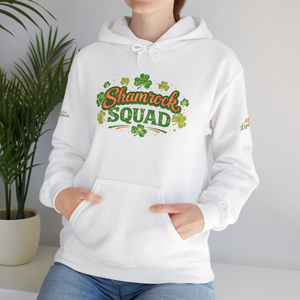 Mama Leprechaun Shamrock Squad Hoodie - St. Patrick's Day Clover Design
