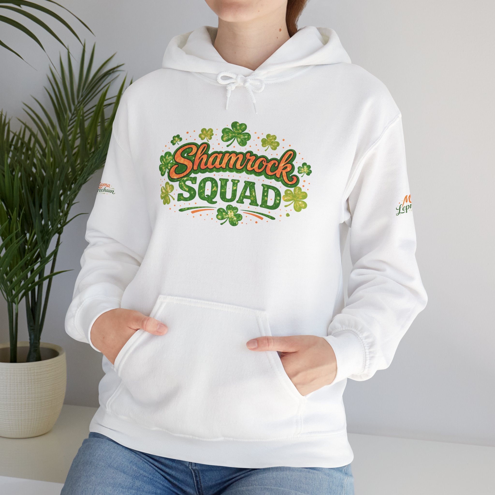 Mama Leprechaun Shamrock Squad Hoodie - St. Patrick's Day Clover Design