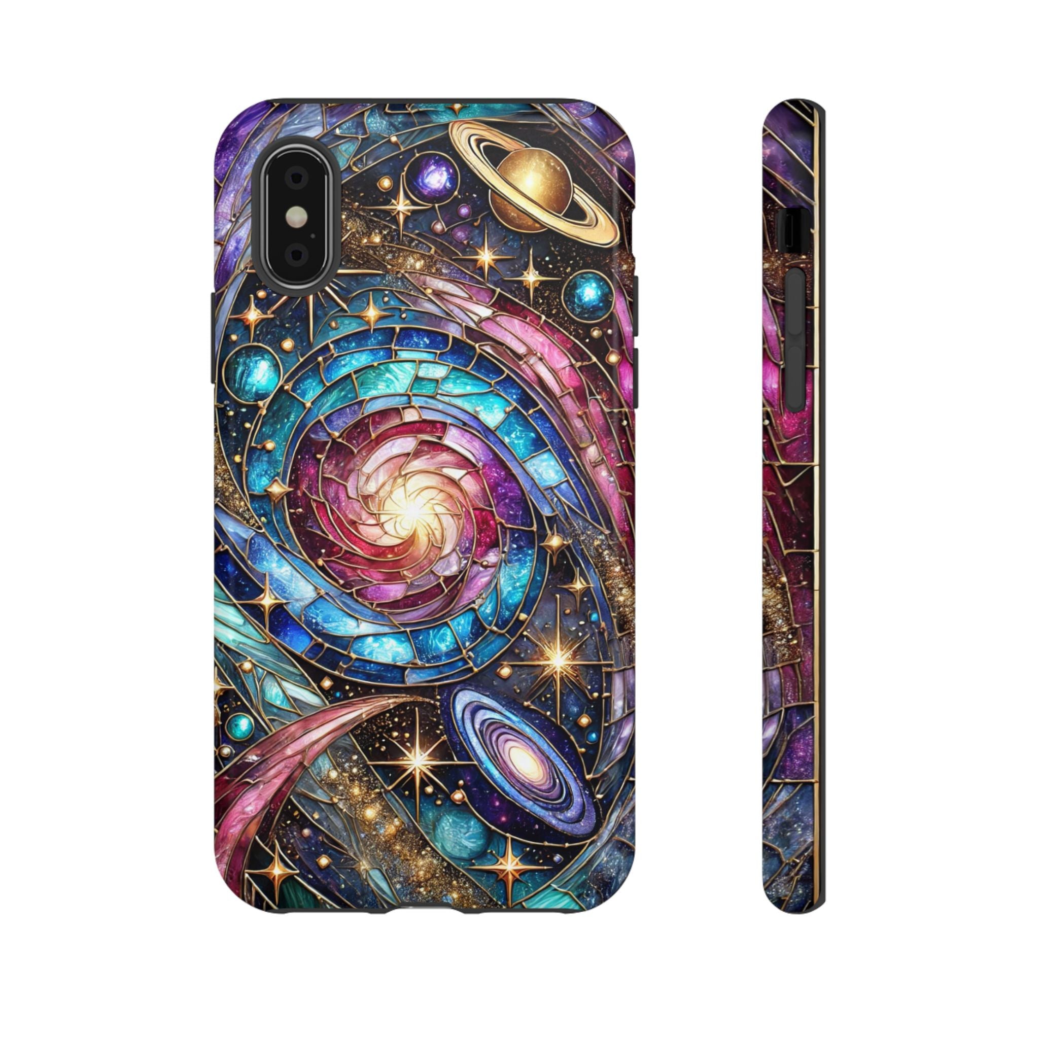 Stained Glass Celestial iPhone Case – Galaxy 3D Full-Wrap Protective Phone Cover