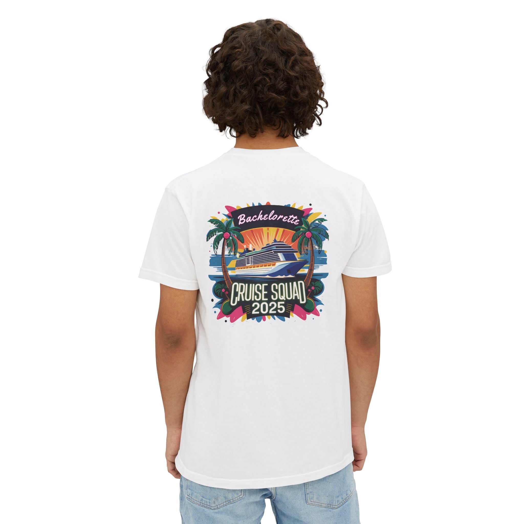 Bachelorette Cruise Squad 2025 T-Shirt, Personalized Bride Tee, Desitnation Wedding Shirt, Custom Wedding Cruise Tee