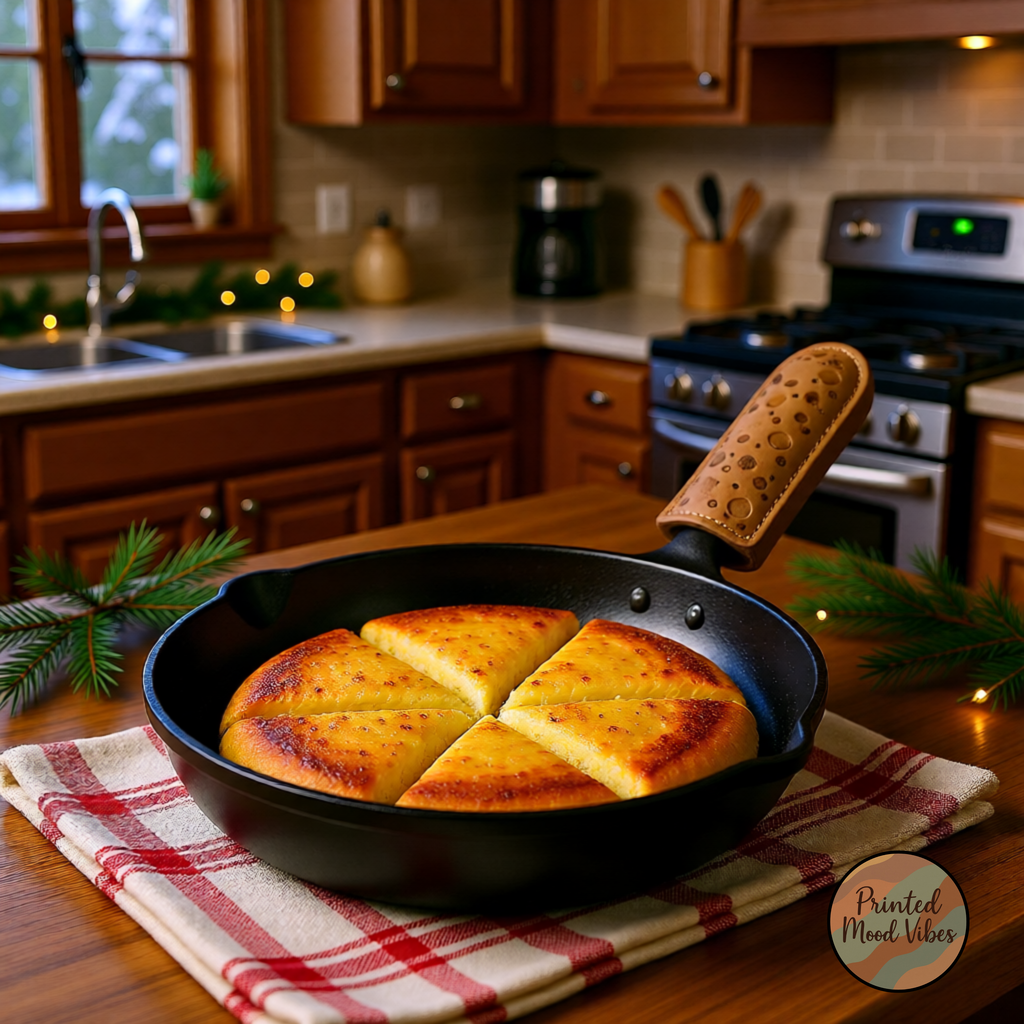 Handmade Leather Skillet Handle Cover: Rustic Cast Iron Pan Grip