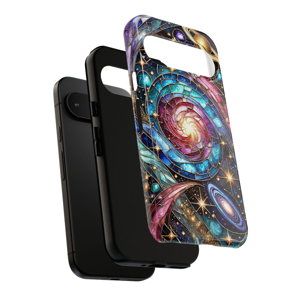 Stained Glass Celestial Android Phone Case – 3D Galaxy Full-Wrap Protective Cover with TPU Liner