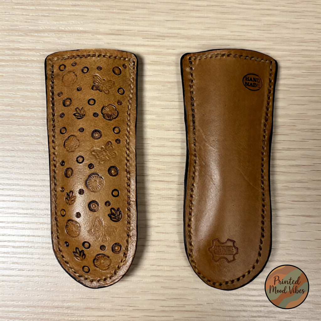 Handmade Leather Skillet Handle Cover: Rustic Cast Iron Pan Grip