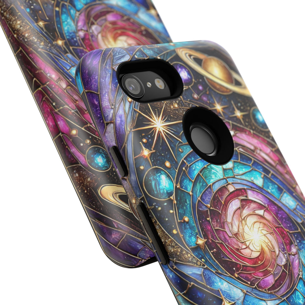 Stained Glass Celestial Android Phone Case – 3D Galaxy Full-Wrap Protective Cover with TPU Liner