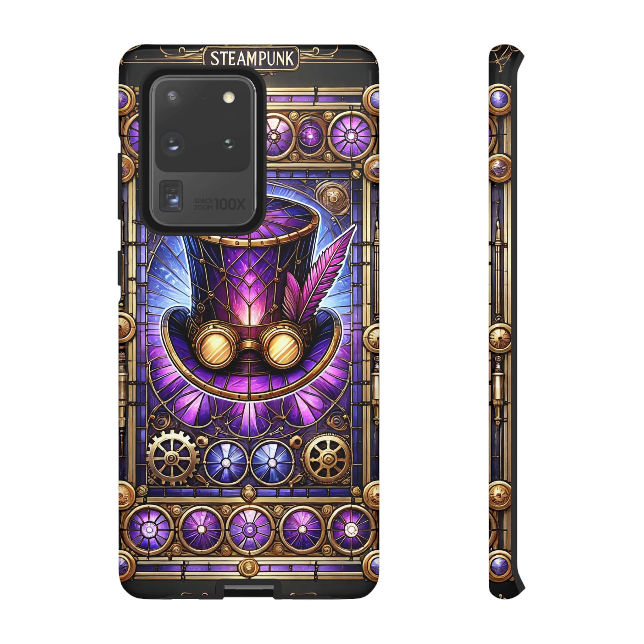 Stained Glass Steampunk Android Phone Case – 3D Full-Wrap Protective Cover with TPU Liner