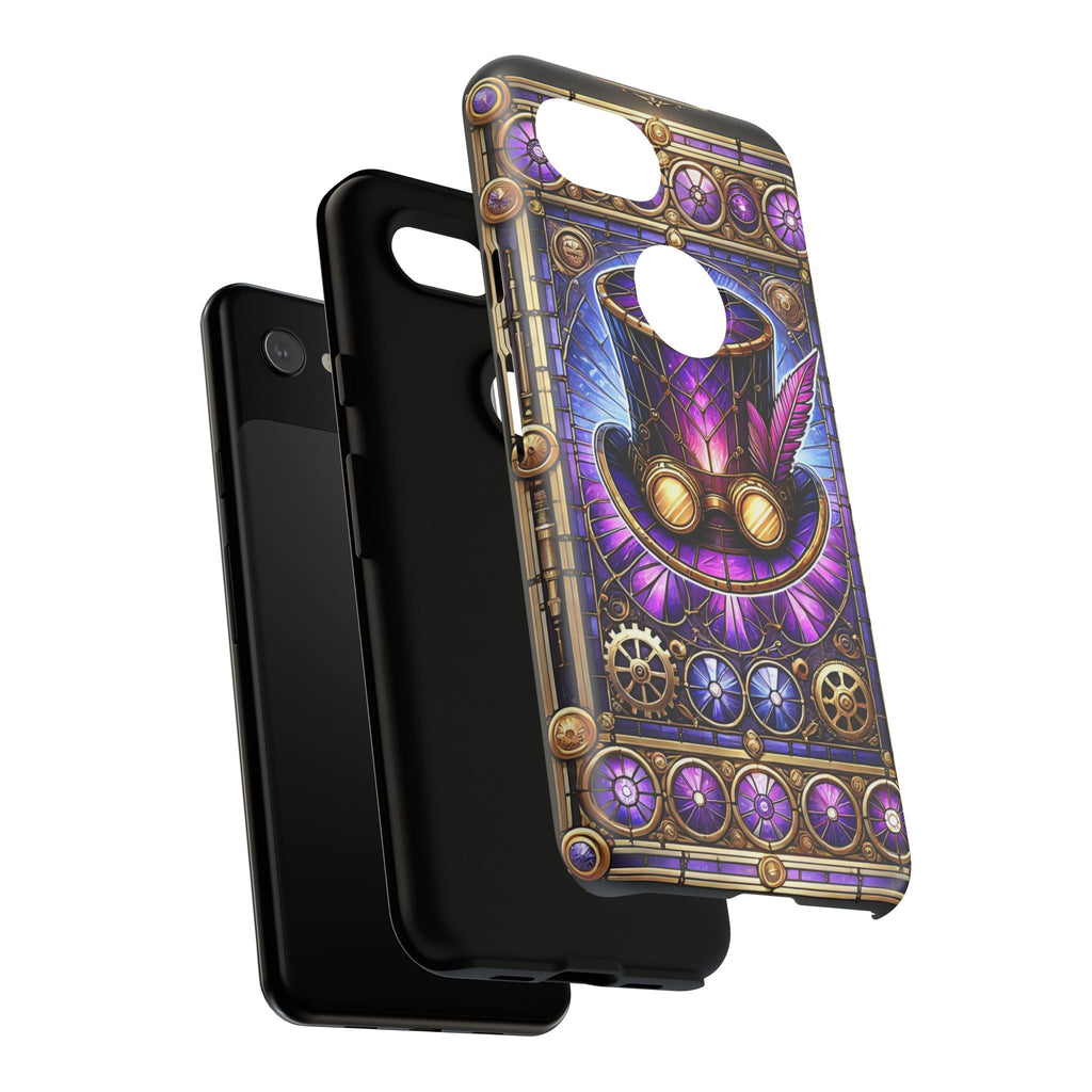 Stained Glass Steampunk Android Phone Case – 3D Full-Wrap Protective Cover with TPU Liner