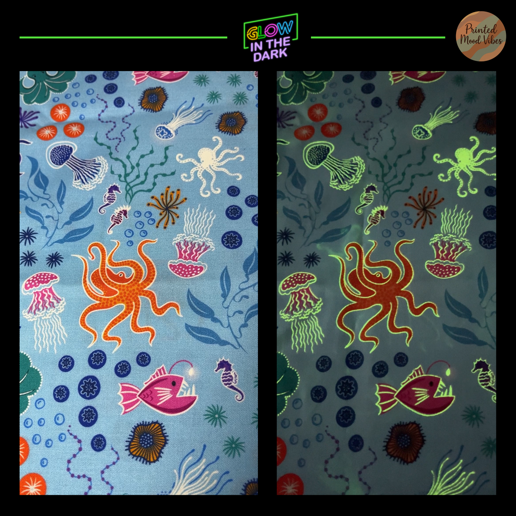 Glow in the Dark Ocean Baby Gift Set – Bib, Burp Cloth & Pacifier Holder (Newborn 1–3 Months)