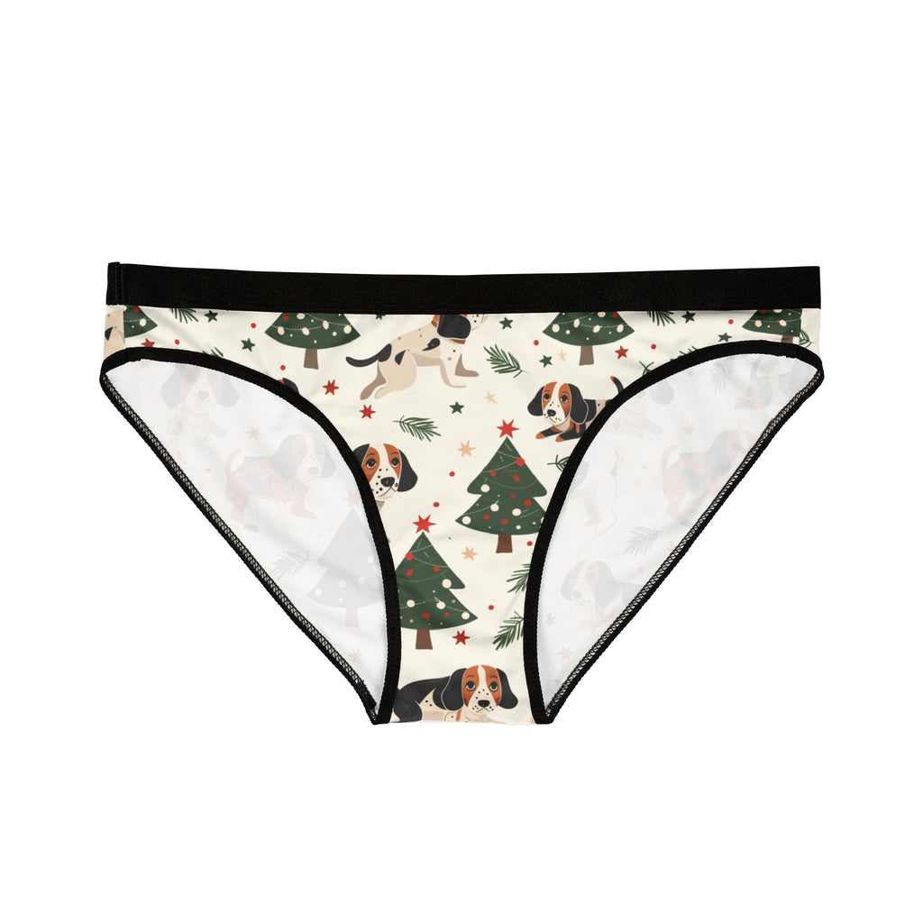 Christmas Beagle Print Women's Bikini Underwear – Festive Dog Holiday Panties