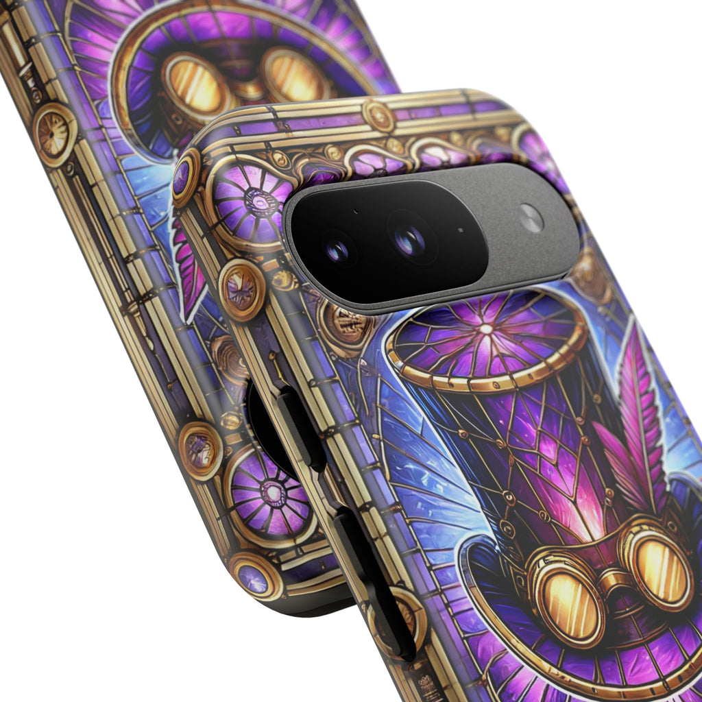 Stained Glass Steampunk Android Phone Case – 3D Full-Wrap Protective Cover with TPU Liner