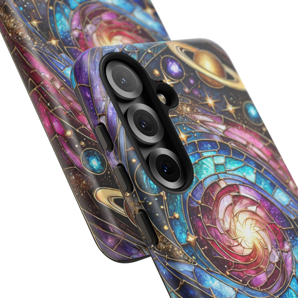Stained Glass Celestial Android Phone Case – 3D Galaxy Full-Wrap Protective Cover with TPU Liner