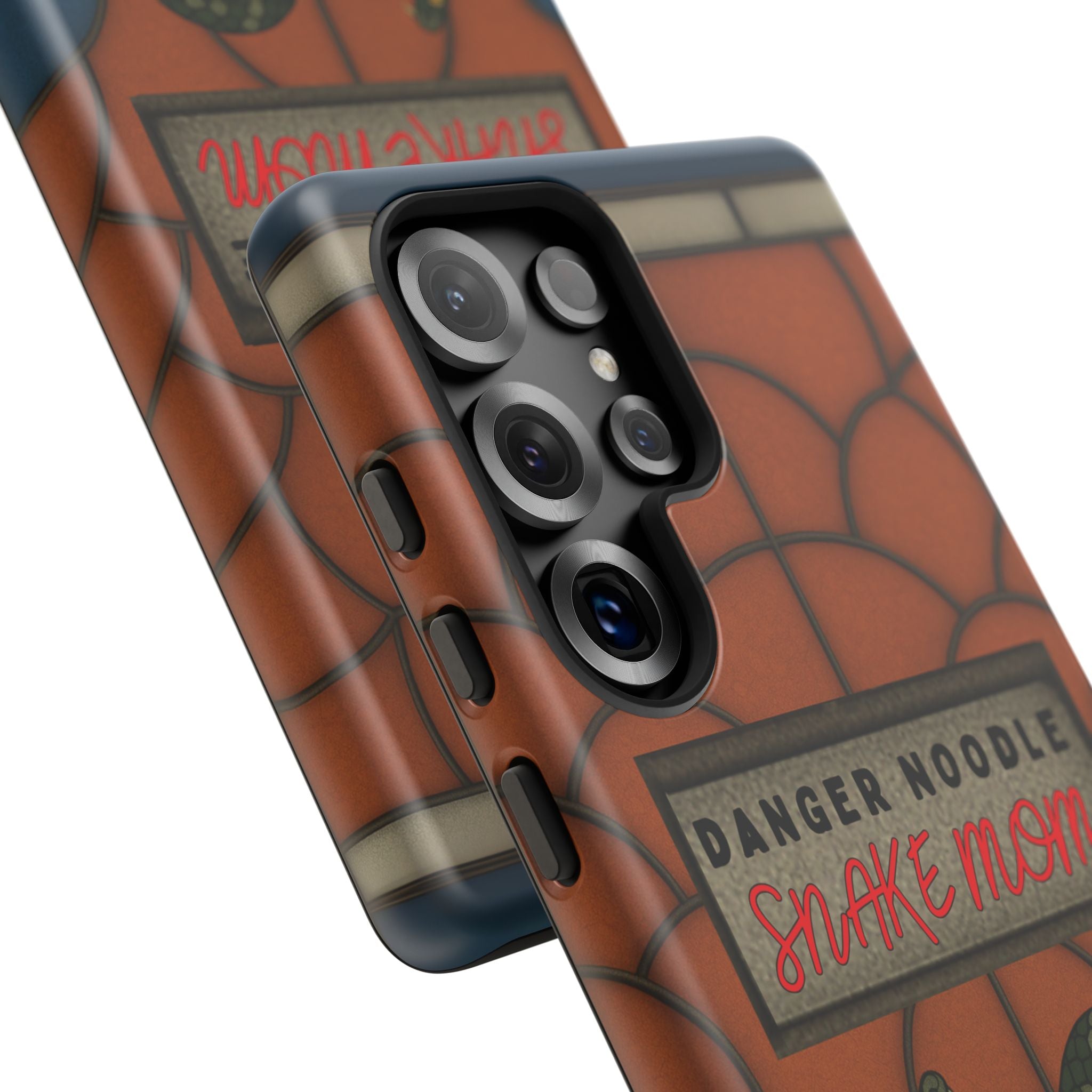 Danger Noodle Snake Mom Phone Case | Snakes Are Beautiful |Stained Glass Snake Art | Funny Snake Lover Gift |  Reptile Mom Phone Cover