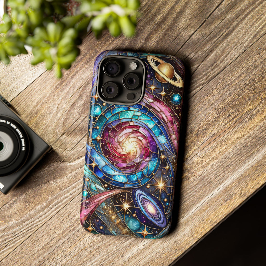 Stained Glass Celestial iPhone Case – Galaxy 3D Full-Wrap Protective Phone Cover