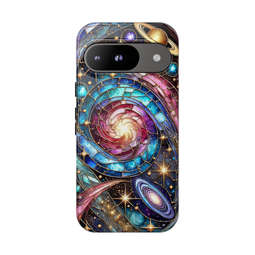 Stained Glass Celestial Android Phone Case – 3D Galaxy Full-Wrap Protective Cover with TPU Liner
