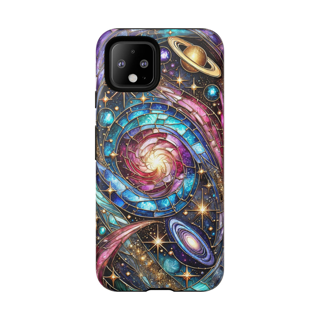 Stained Glass Celestial Android Phone Case – 3D Galaxy Full-Wrap Protective Cover with TPU Liner