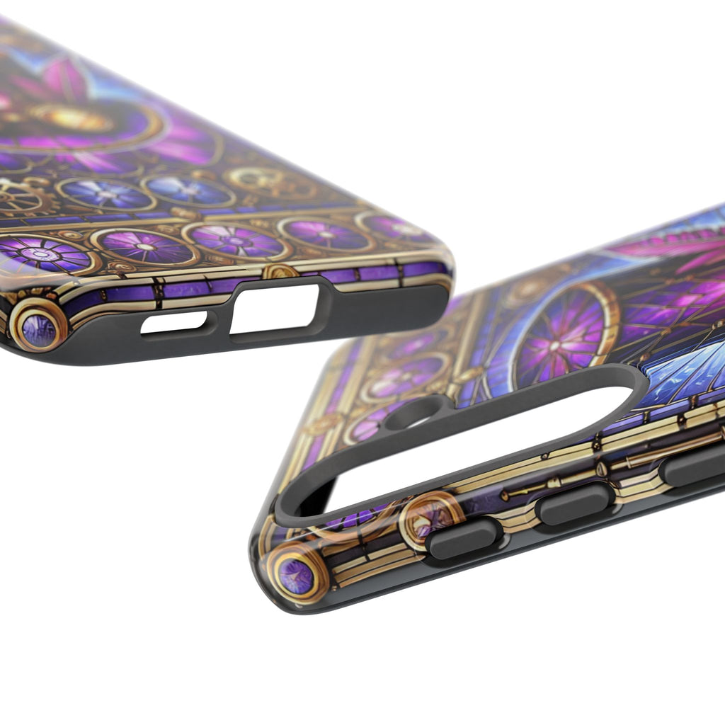 Stained Glass Steampunk Android Phone Case – 3D Full-Wrap Protective Cover with TPU Liner
