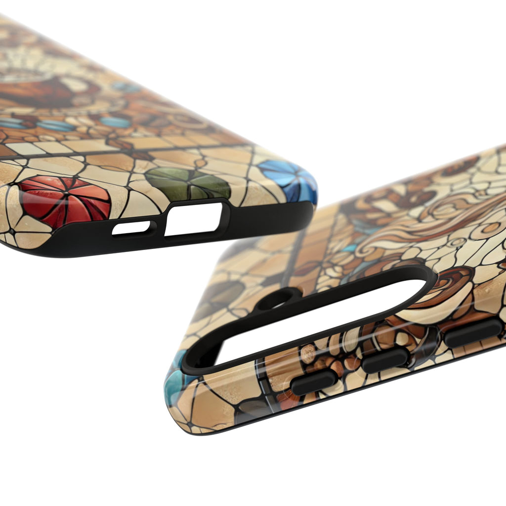 Stained Glass Coffee Android Phone Case – Shockproof TPU, 3D Wrap