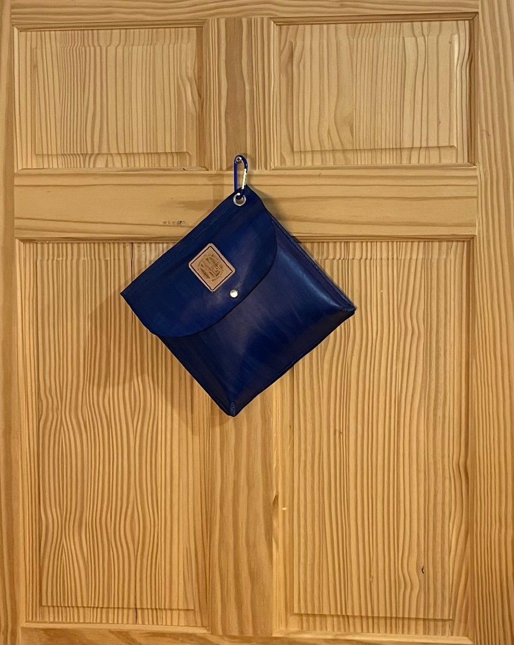 Genuine Leather Blue Haversack Bag