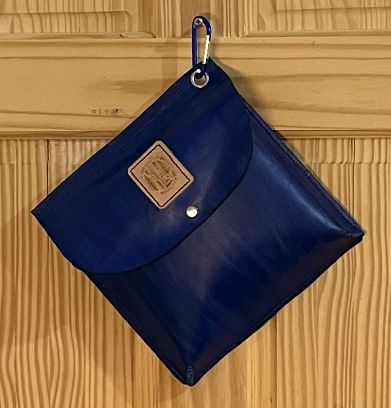 Genuine Leather Blue Haversack Bag