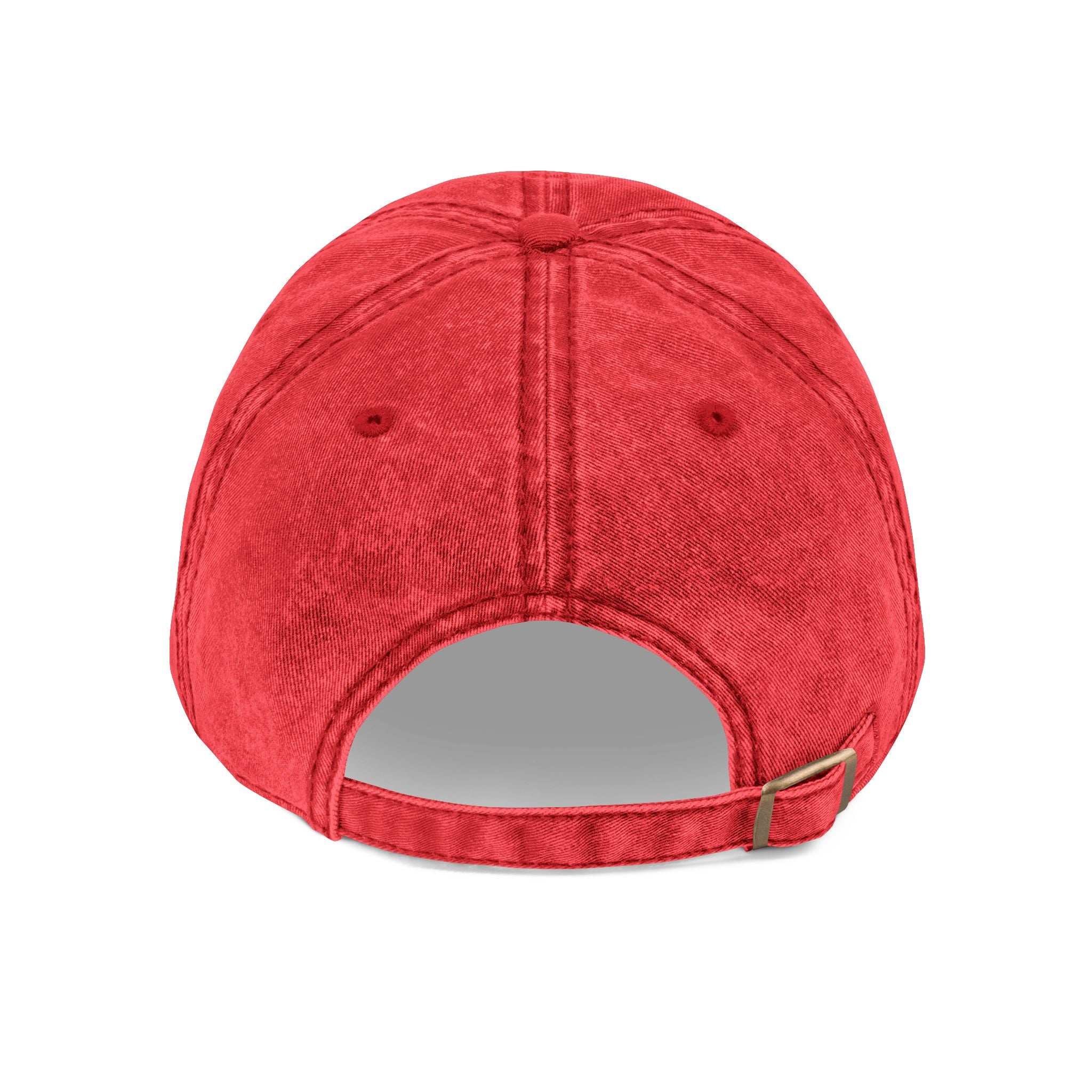 Vintage Embroidered 'Proud New Dad' Cap — Distressed Red Baseball Hat