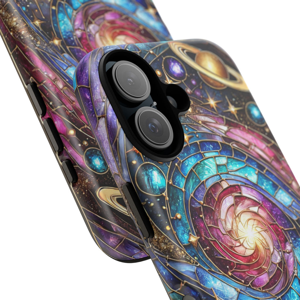 Stained Glass Celestial iPhone Case – Galaxy 3D Full-Wrap Protective Phone Cover
