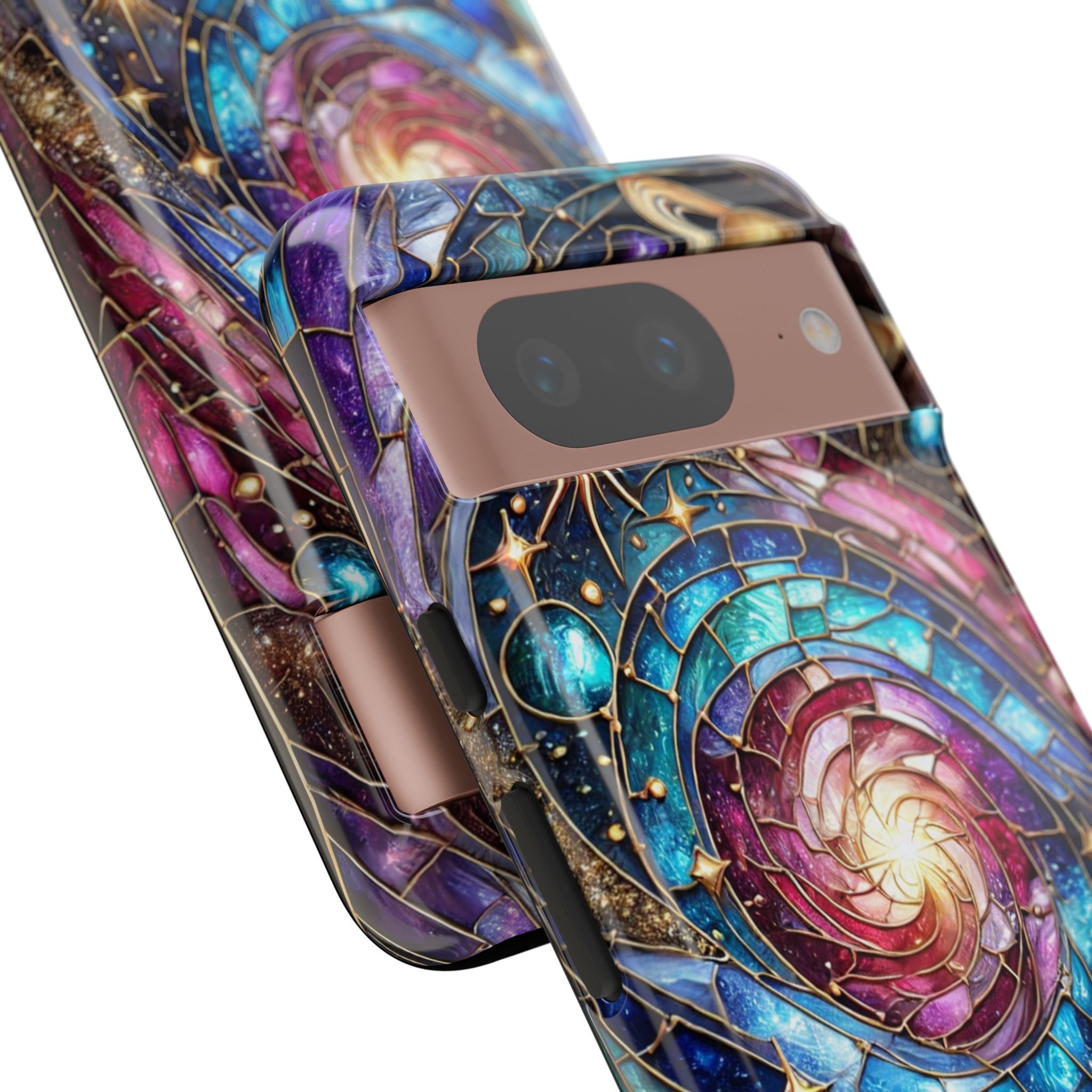 Stained Glass Celestial Android Phone Case – 3D Galaxy Full-Wrap Protective Cover with TPU Liner