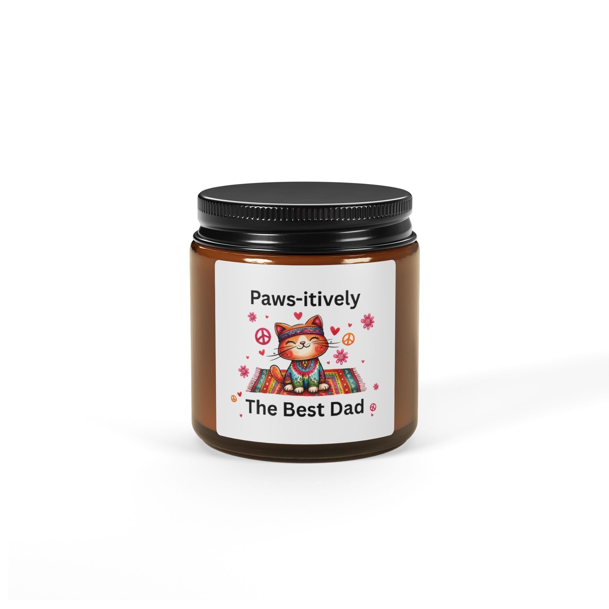 Paws-itively The Best Dad Scented Soy Candle, Cat Dad Gift