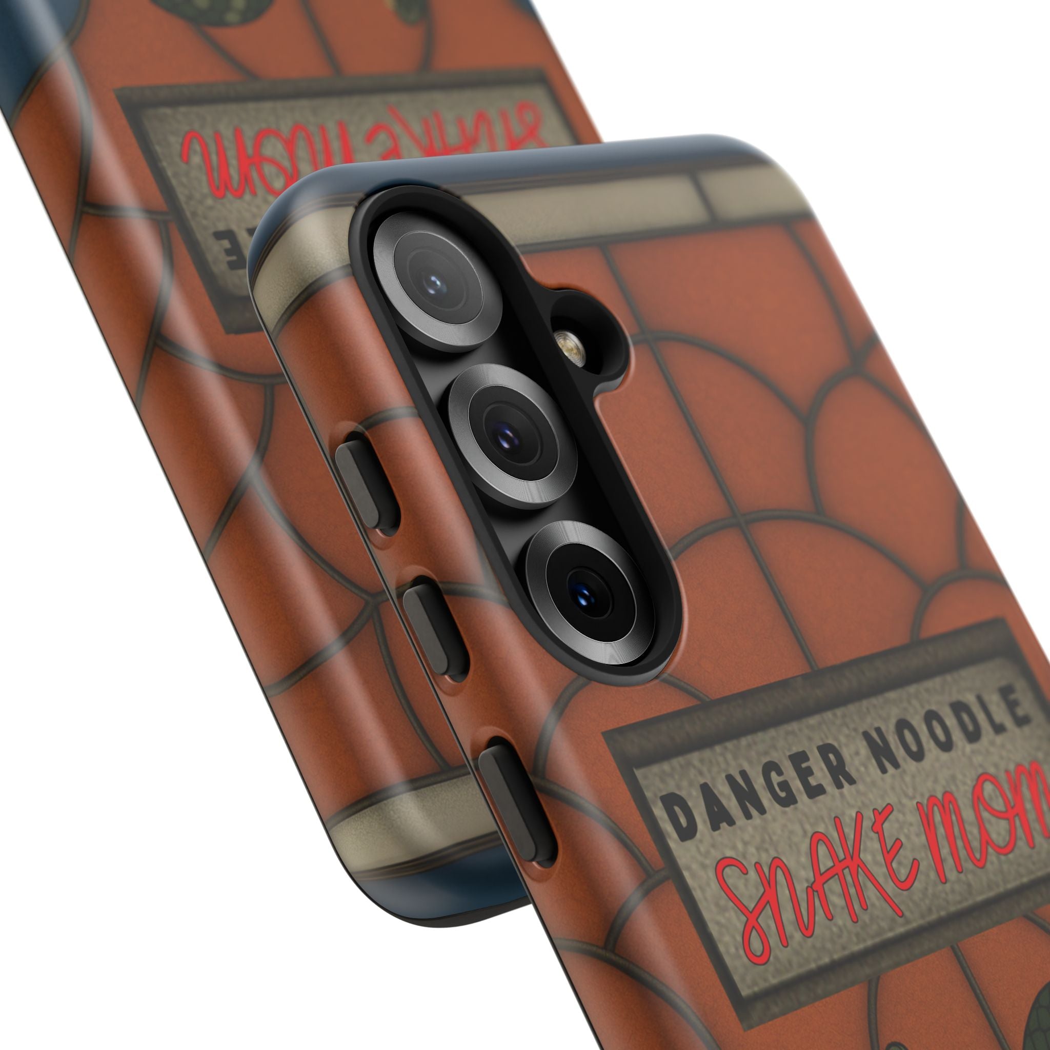 Danger Noodle Snake Mom Phone Case | Snakes Are Beautiful |Stained Glass Snake Art | Funny Snake Lover Gift |  Reptile Mom Phone Cover