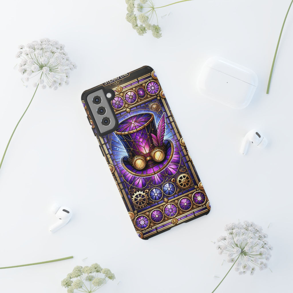 Stained Glass Steampunk Android Phone Case – 3D Full-Wrap Protective Cover with TPU Liner
