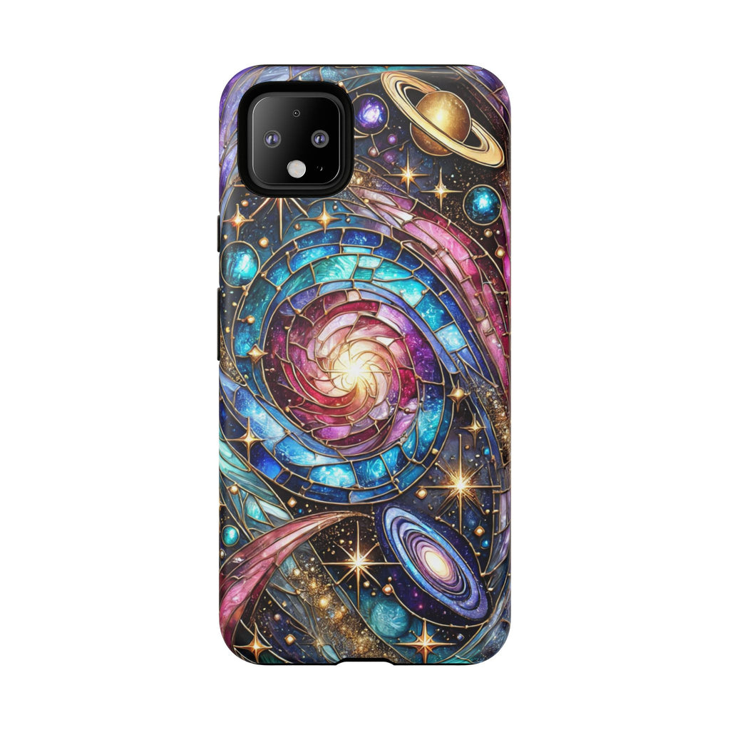Stained Glass Celestial Android Phone Case – 3D Galaxy Full-Wrap Protective Cover with TPU Liner