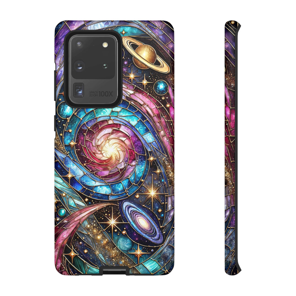 Stained Glass Celestial Android Phone Case – 3D Galaxy Full-Wrap Protective Cover with TPU Liner
