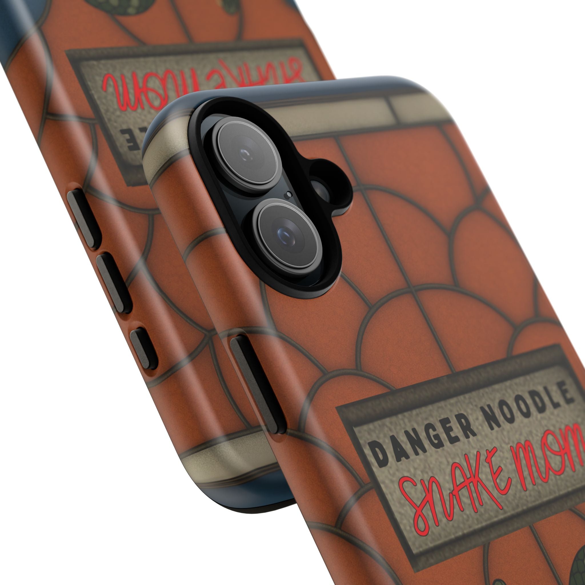 Danger Noodle Snake Mom Phone Case | Snakes Are Beautiful |Stained Glass Snake Art | Funny Snake Lover Gift |  Reptile Mom Phone Cover