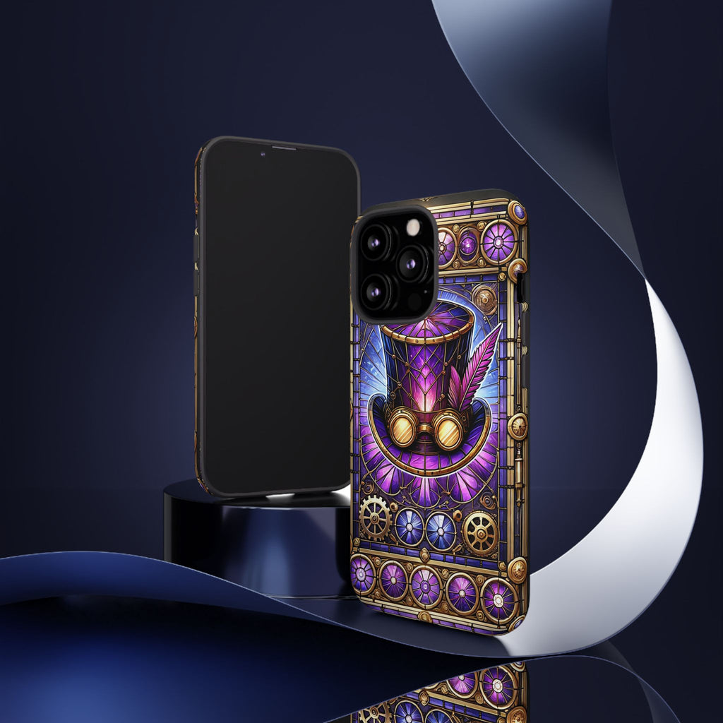 Stained Glass Steampunk iPhone Case – 3D Full-Wrap Protective Phone Cover With TPU Liner