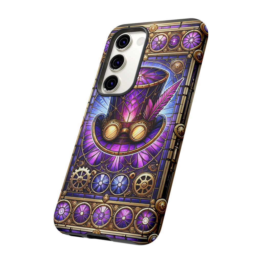Stained Glass Steampunk Android Phone Case – 3D Full-Wrap Protective Cover with TPU Liner