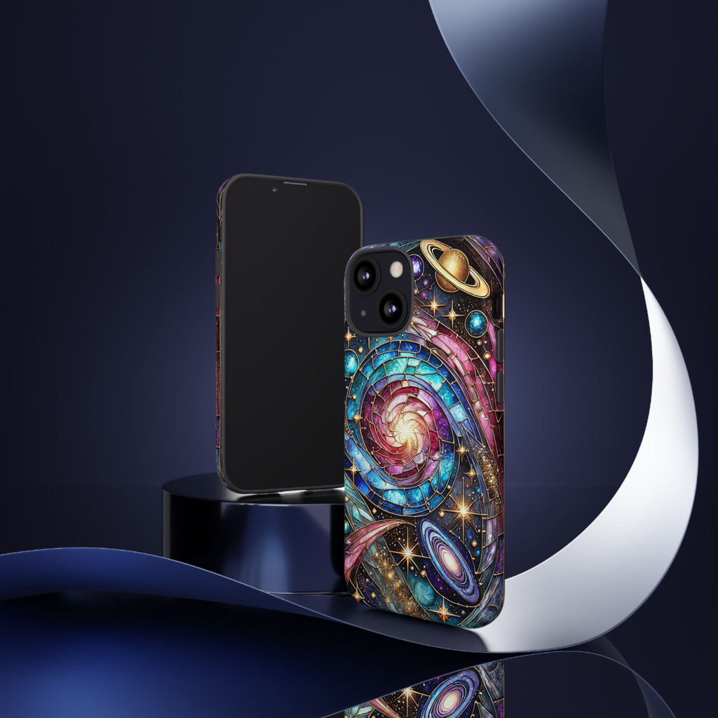 Stained Glass Celestial iPhone Case – Galaxy 3D Full-Wrap Protective Phone Cover