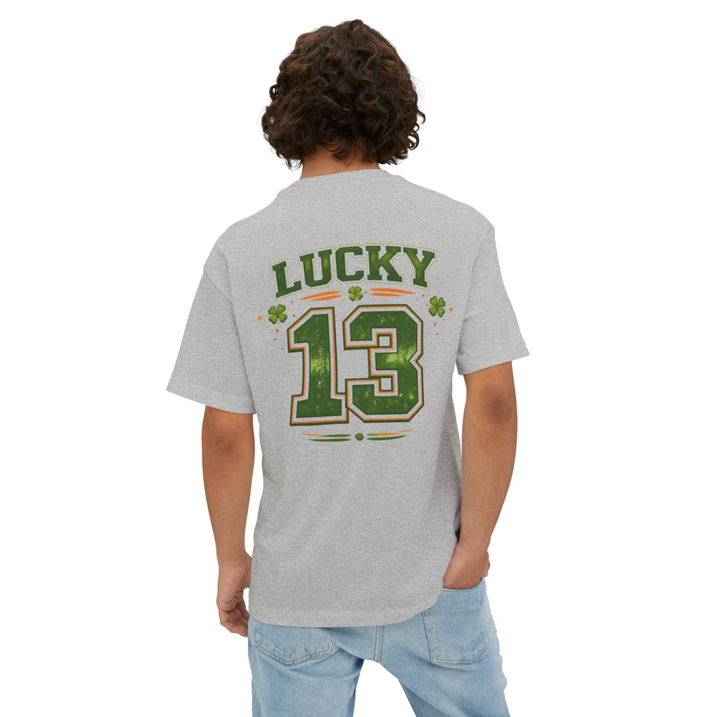 Lucky 13 Oversized Tee — St. Patrick’s Day Lucky Number Shirt