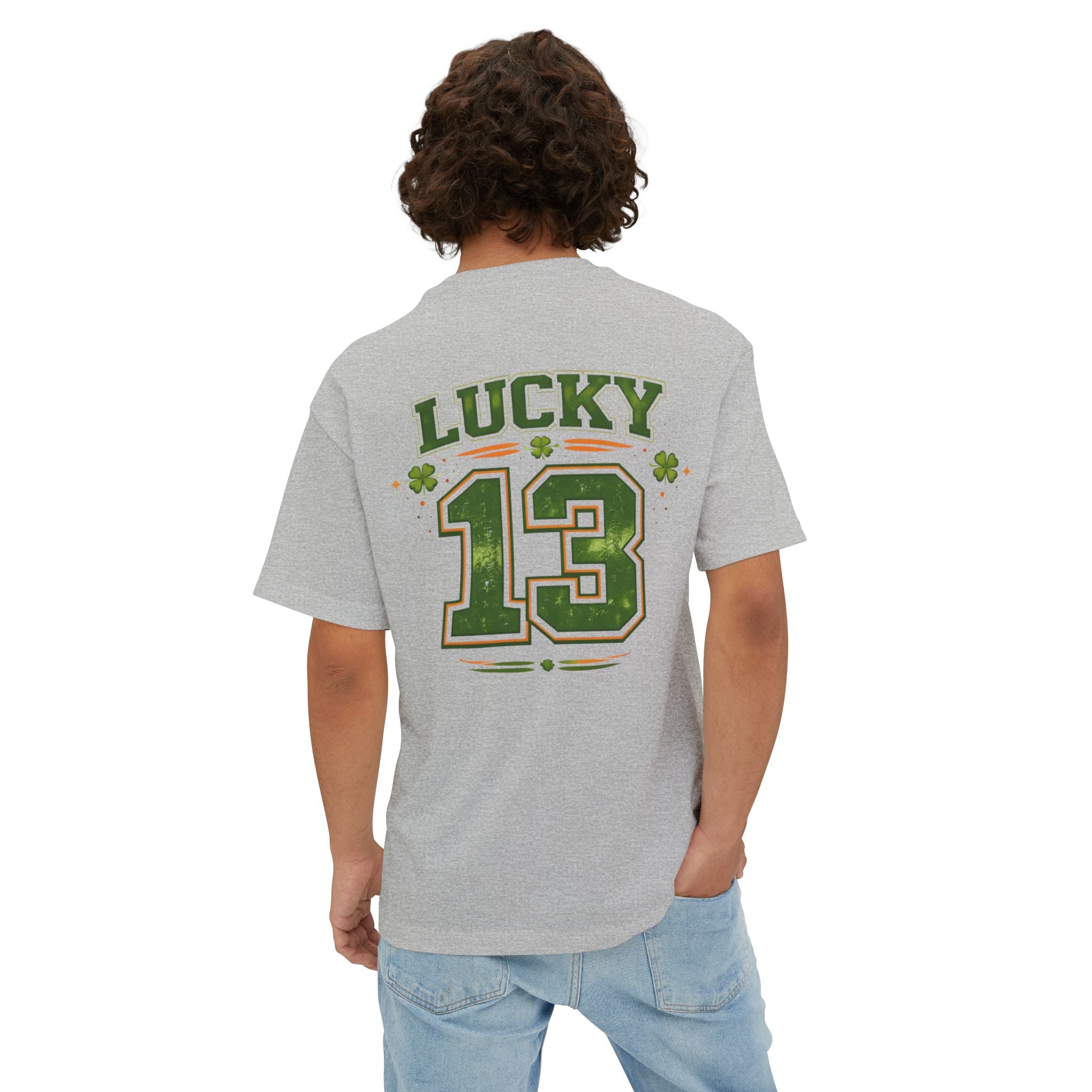 Lucky 13 Oversized Tee — St. Patrick’s Day Lucky Number Shirt